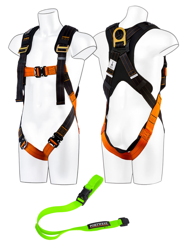 FP71 - Portwest Ultra 1 Point Harness Black/Orange