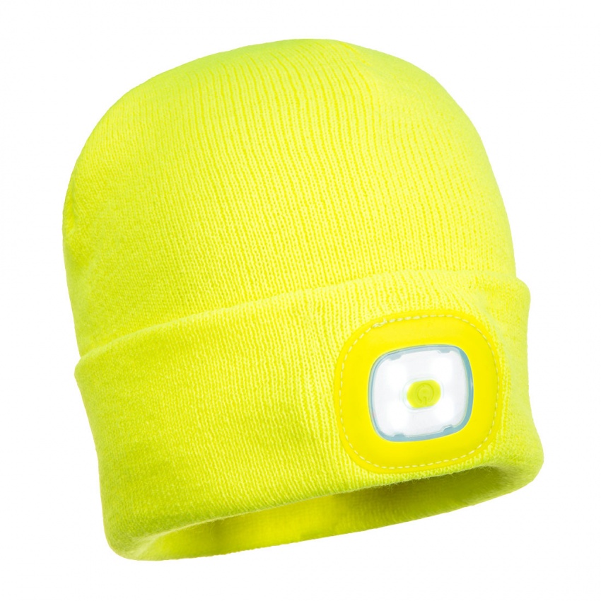 Portwest B029 Hi Vis Beanie with Head Torch