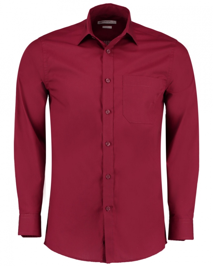 142 Kustom Kit Mens L/S Poplin Shirt