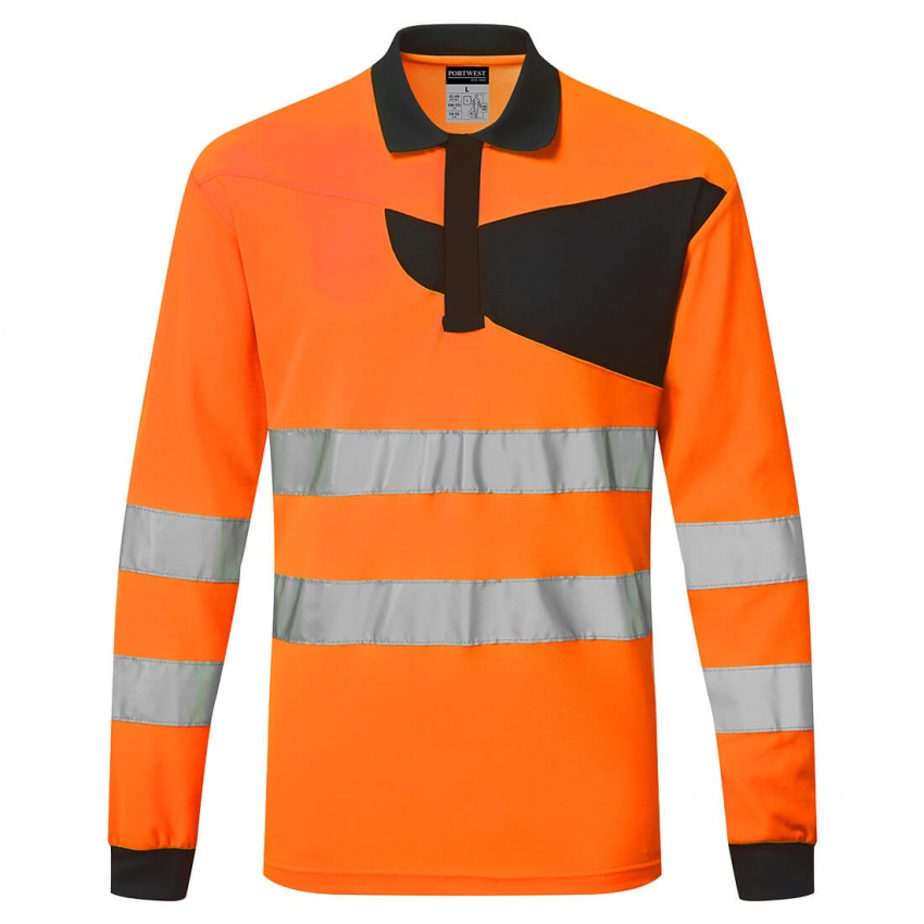 PW220 - PW2 Hi-Vis Polo Shirt L/S