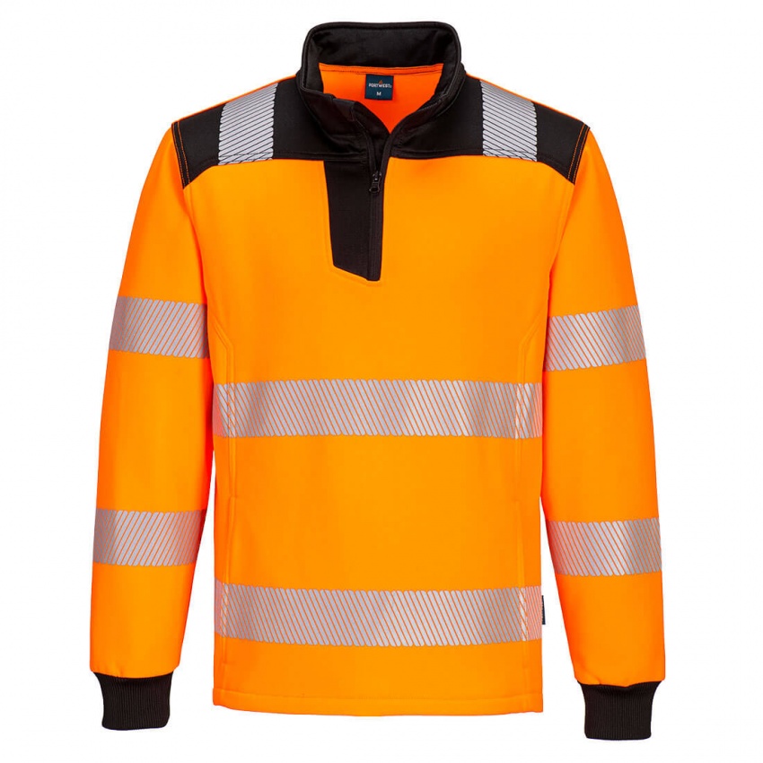Portwest PW326 - PW3 Hi-Vis 1/4 Zip Sweatshirt