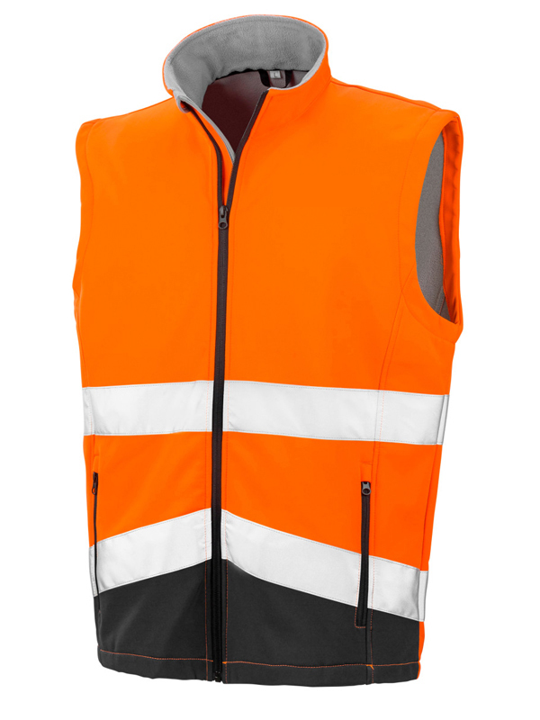 R451 Hi Viz Safety Softshell Gilet