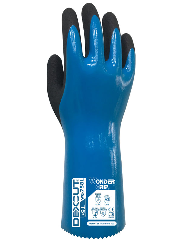WG758L DexCut Chemical & Cut Resistant Grip Glove