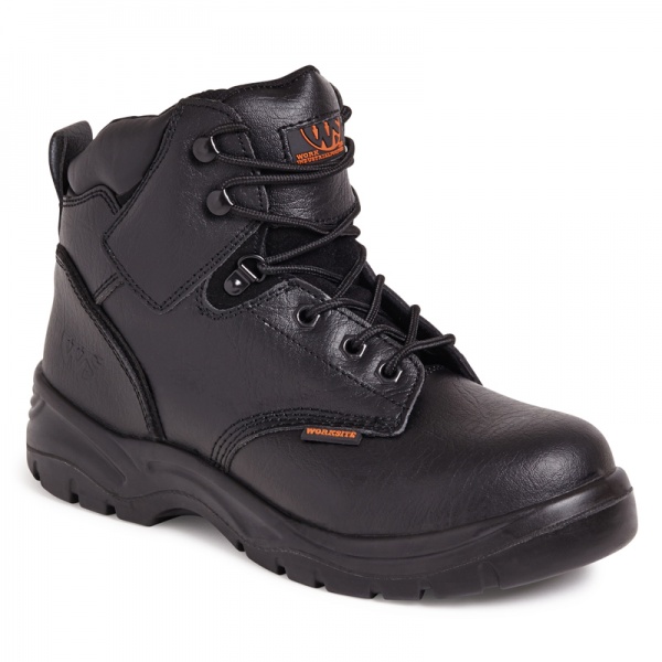 Worksite SS604SM Black Mid Cut Safety Boot