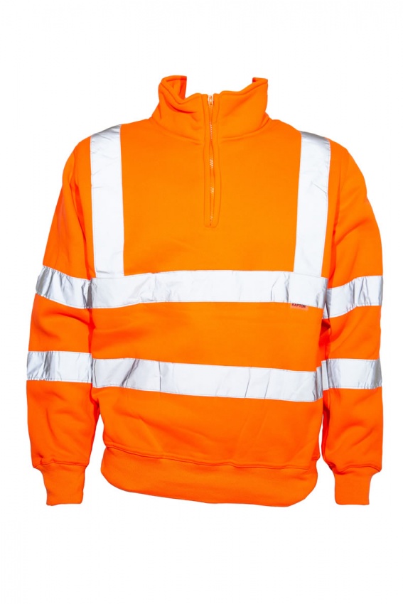 Beeswift Hi vis quarter zip sweatshirt orange