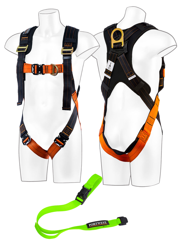 FP72 - Portwest Ultra 2 Point Harness Black/Orange