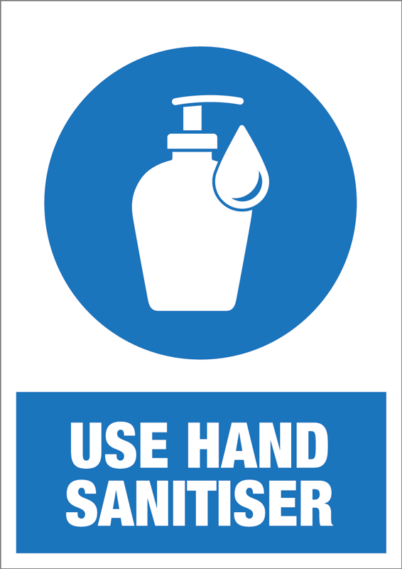 A5 Use Hand Sanitiser Self Adhesive Notice - 5 Pack