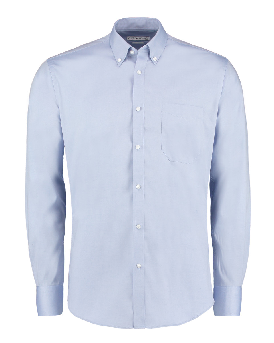 113 Kustom Kit L/S Slim Fit Premium Oxford Shirt
