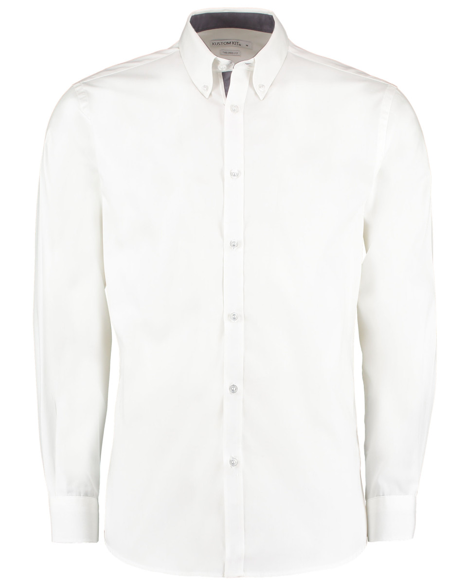 190 Kustom Kit Contrast Premium Oxford Shirt