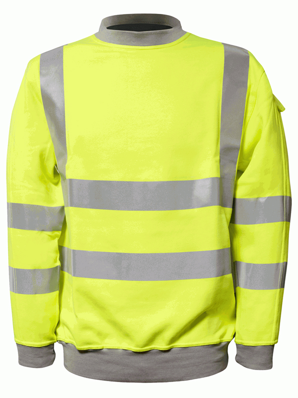 BASOV: Inherent FR ARC Sweatshirt in Hi Viz Yellow