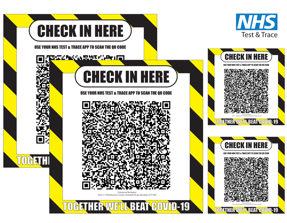 Test & Trace 'Check-In' Notice QR Code