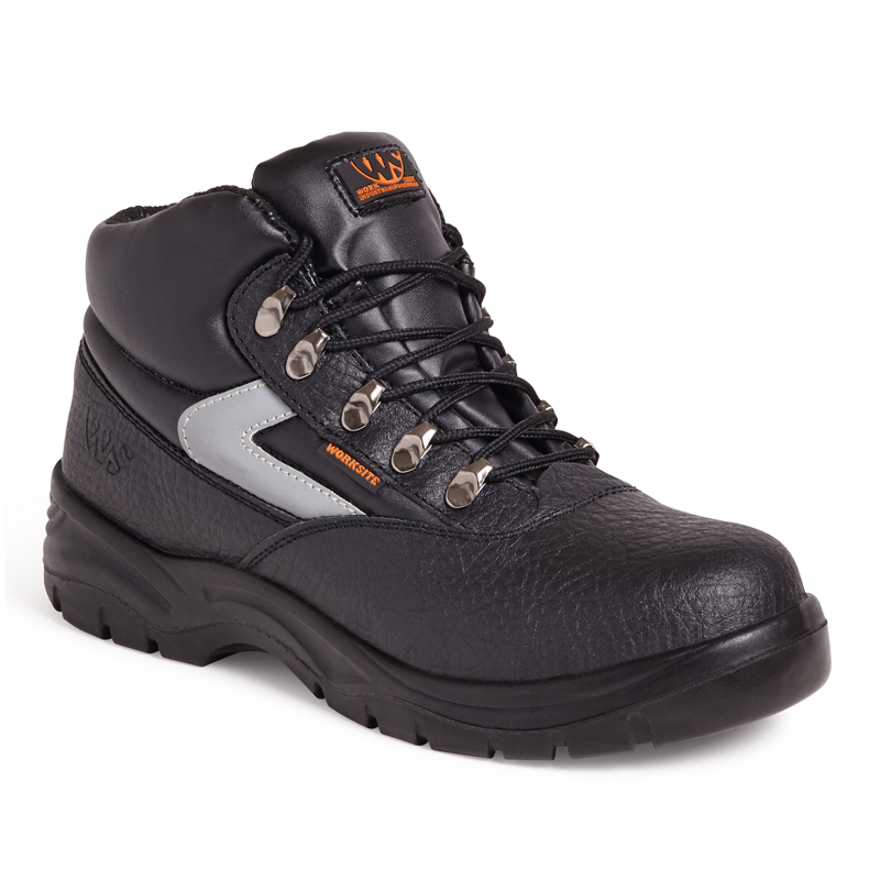 Worksite SS601SM Black Mid Cut Safety Boot